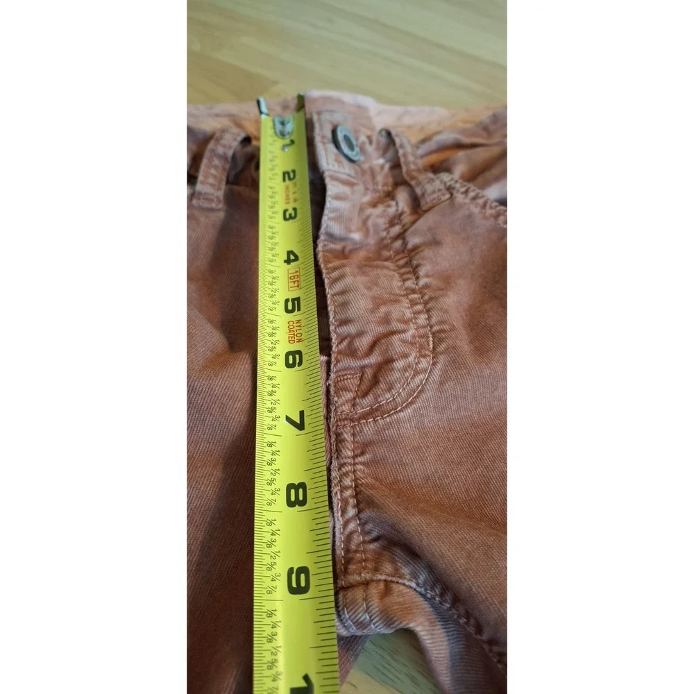Stitch's Jeans Mens Corduroy Pants 31x32 Rustic Rust Straight Leg Distressed